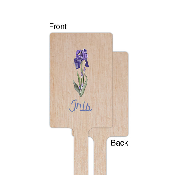 Irises (Van Gogh) Wooden 6.25" Stir Stick - Rectangular - Single - Front & Back