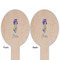 Irises (Van Gogh) Wooden Food Pick - Oval - Double Sided - Front & Back