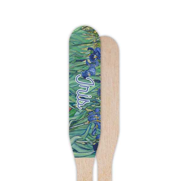 Irises (Van Gogh) Wooden Food Pick - Paddle - Single Sided - Front & Back