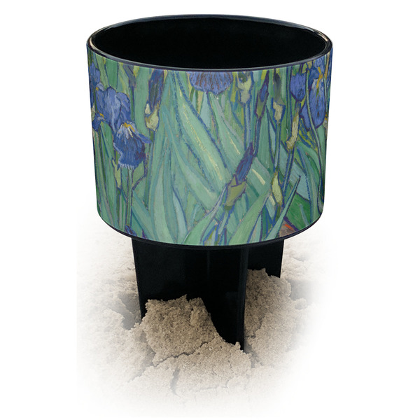Custom Irises (Van Gogh) Black Beach Spiker Drink Holder