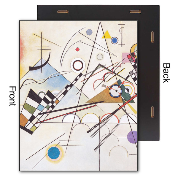 Kandinsky Composition 8 11x14 Wood Print - Front & Back View