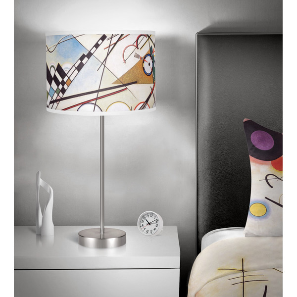 Kandinsky Composition 8 13 inch drum lamp shade - in room