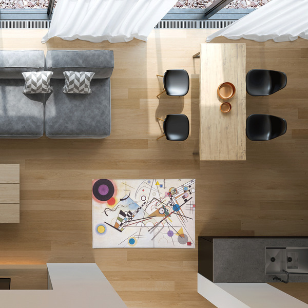 Kandinsky Composition 8 2'x3' Indoor Area Rugs - IN CONTEXT