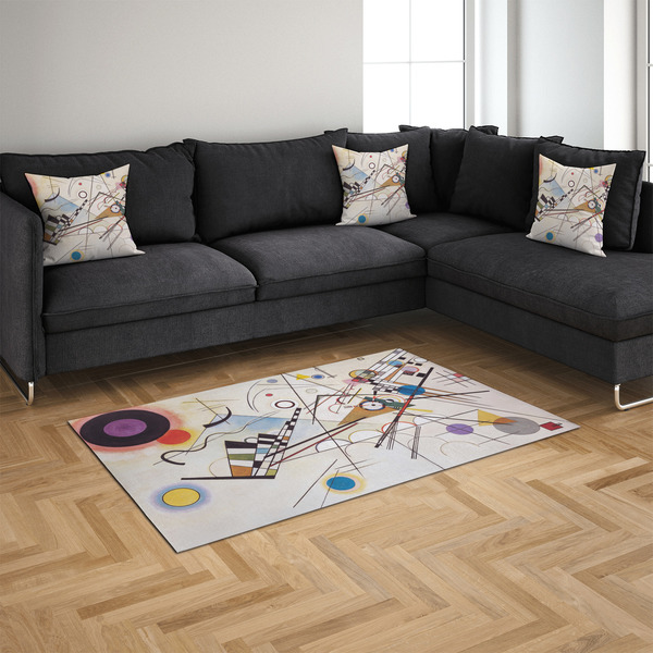 Kandinsky Composition 8 4'x6' Indoor Area Rugs - IN CONTEXT