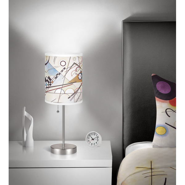 Kandinsky Composition 8 7 inch drum lamp shade - in room
