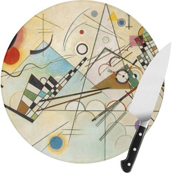 Kandinsky Composition 8 Round Glass Cutting Board - Small