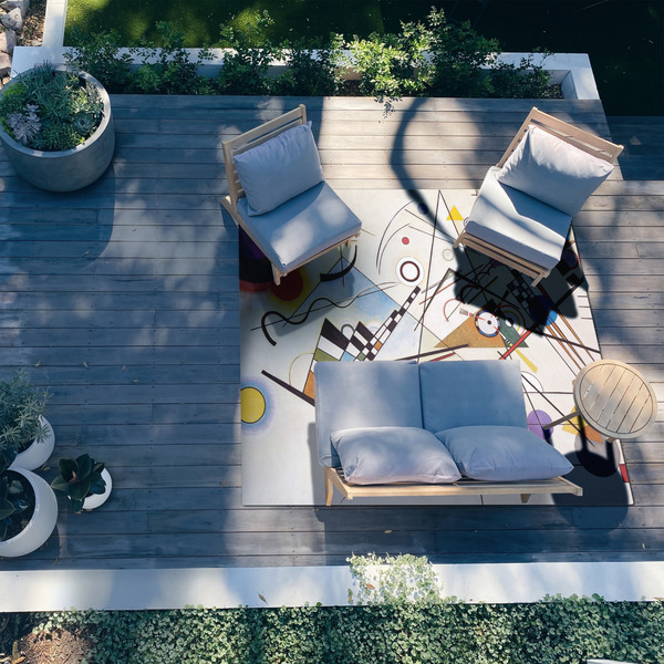 Kandinsky Composition 8 8'x10' Patio Rug - In context