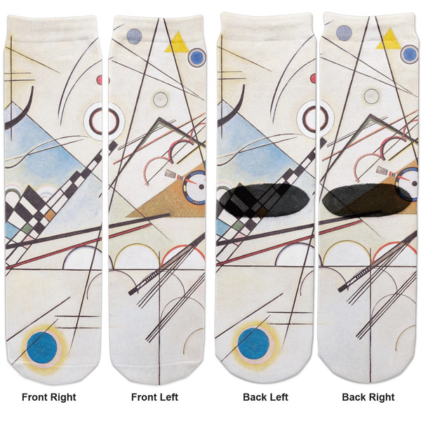 Kandinsky Composition 8 Adult Crew Socks - Double Pair - Front and Back - Apvl