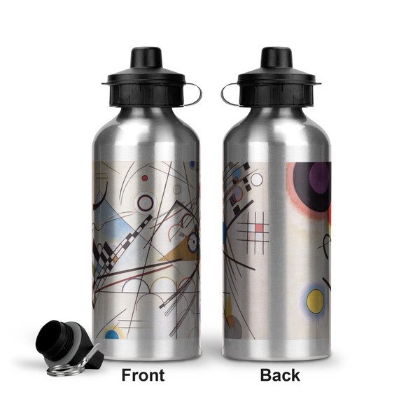 Kandinsky Composition 8 Aluminum Water Bottle - Front and Back