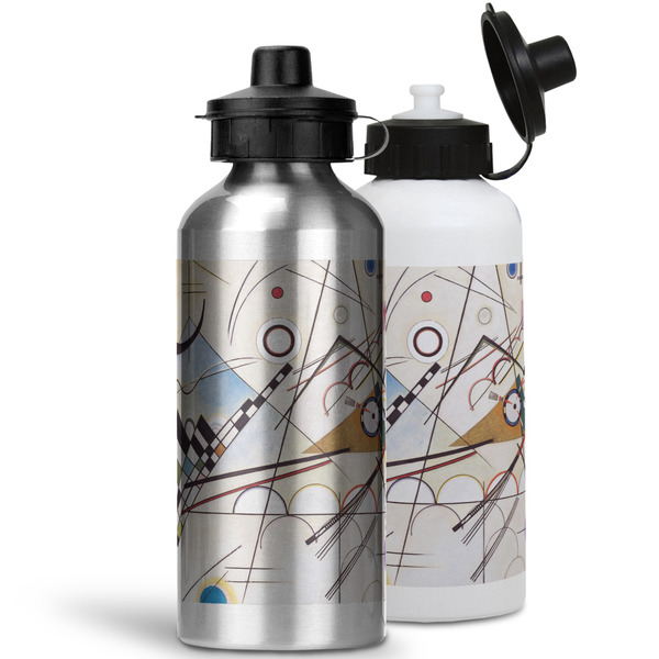 Kandinsky Composition 8 Aluminum Water Bottles - MAIN (white &silver)