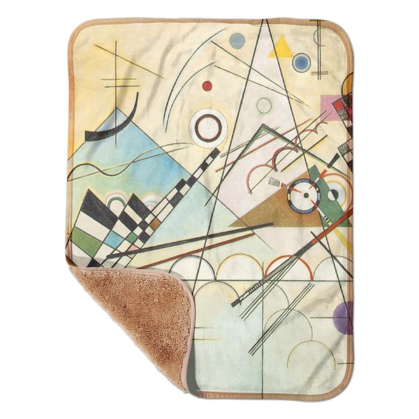 Custom Kandinsky Composition 8 Sherpa Baby Blanket - 30" x 40"