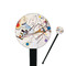 Kandinsky Composition 8 7" Round Plastic Stir Sticks - Black - Single Sided