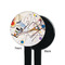 Kandinsky Composition 8 Black Plastic 7" Stir Stick - Single Sided - Round - Front & Back