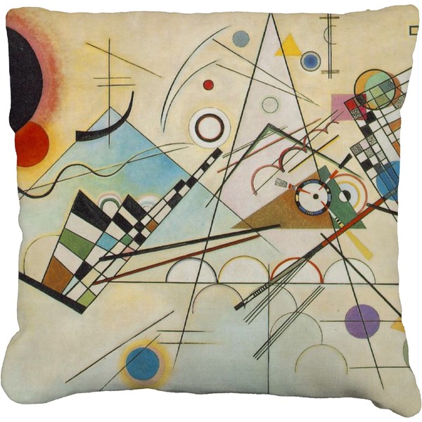 Custom Kandinsky Composition 8 Faux-Linen Throw Pillow 16"