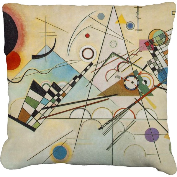 Custom Kandinsky Composition 8 Faux-Linen Throw Pillow 26"