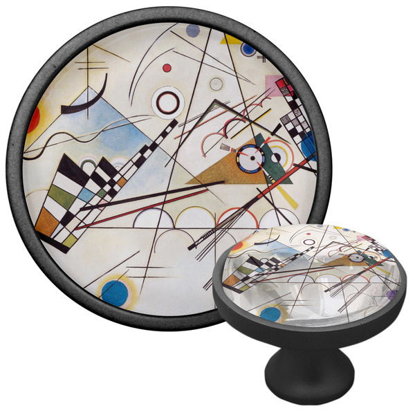 Kandinsky Composition 8 Cabinet Knob - Black - Multi Angle