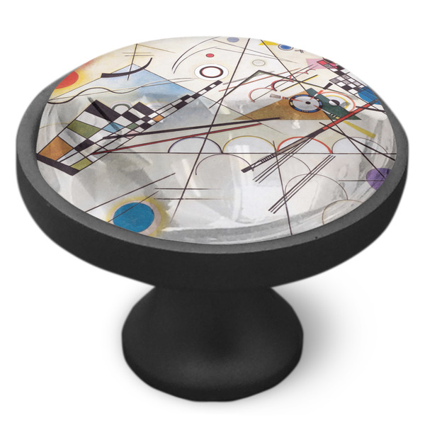 Kandinsky Composition 8 Cabinet Knob - Black - Side