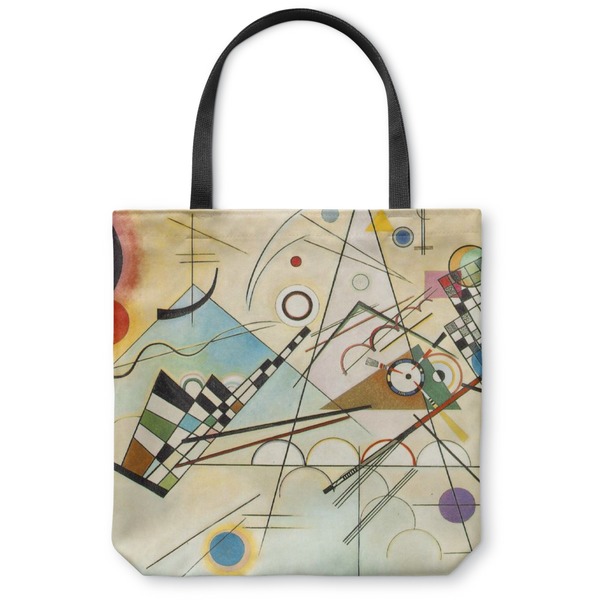 Custom Kandinsky Composition 8 Canvas Tote Bag - Medium - 16"x16"