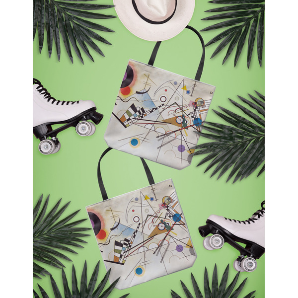 Kandinsky Composition 8 Canvas Tote Lifestyle Front and Back- 13x13