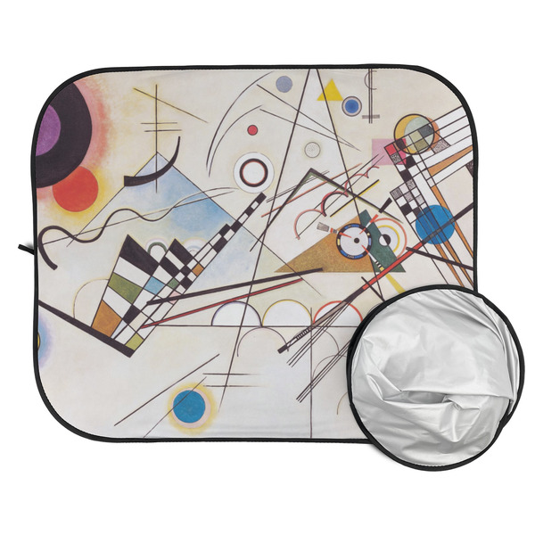 Kandinsky Composition 8 Car Sun Shades - FOLDED & UNFOLDED
