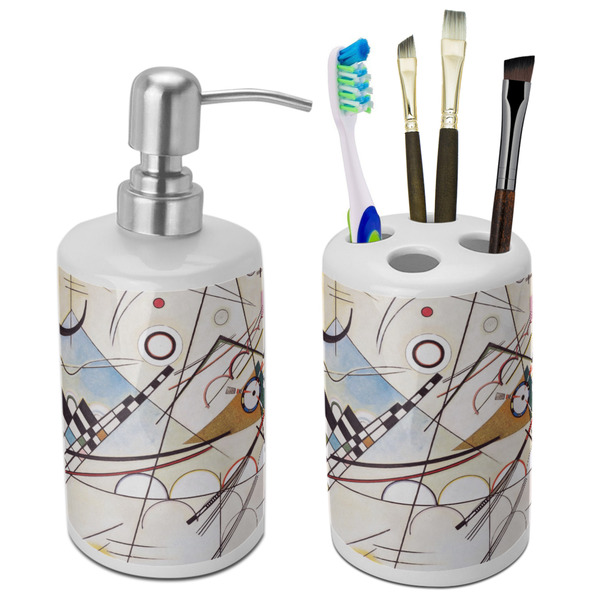 Custom Kandinsky Composition 8 Ceramic Bathroom Accessories Set