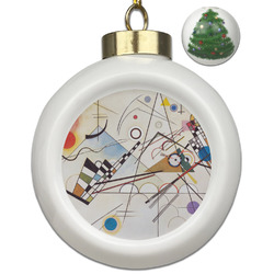Kandinsky Composition 8 Ceramic Ball Ornament - Christmas Tree