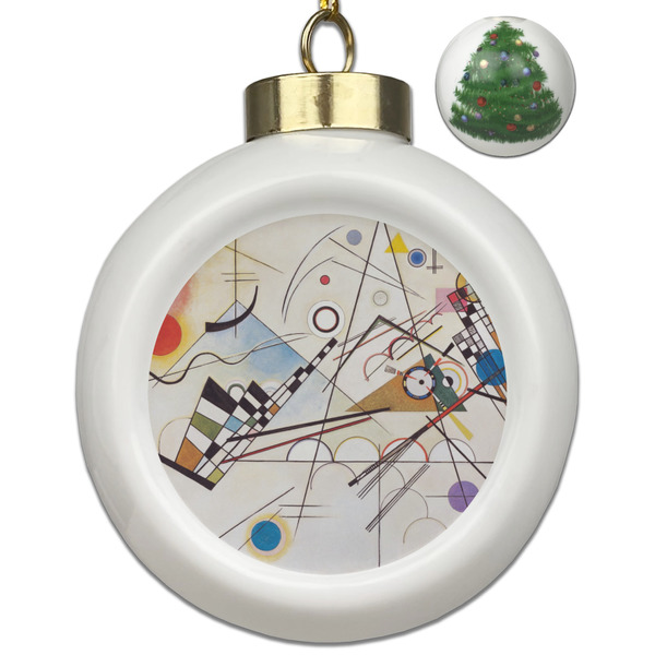 Custom Kandinsky Composition 8 Ceramic Ball Ornament - Christmas Tree