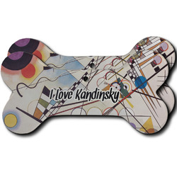 Kandinsky Composition 8 Ceramic Dog Ornament - Front & Back