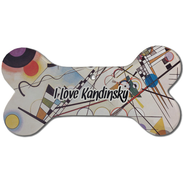 Kandinsky Composition 8 Ceramic Flat Ornament - Bone Front
