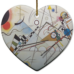 Kandinsky Composition 8 Heart Ceramic Ornament