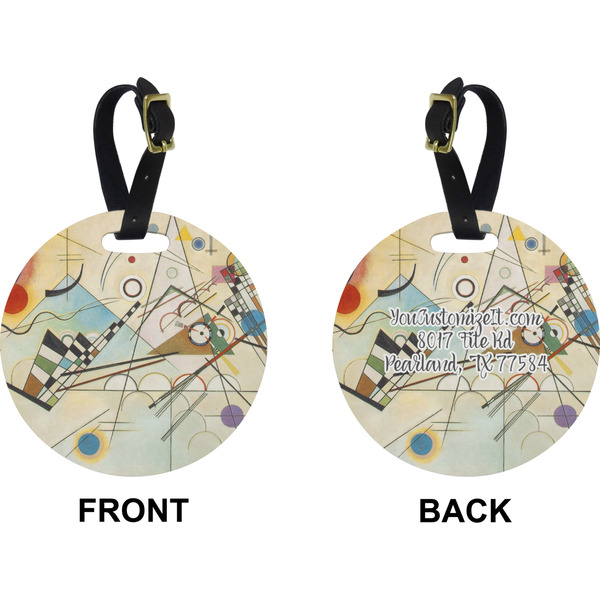 Kandinsky Composition 8 Circle Luggage Tag (Front + Back)