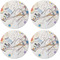 Kandinsky Composition 8 Coaster Round Rubber Back - Apvl
