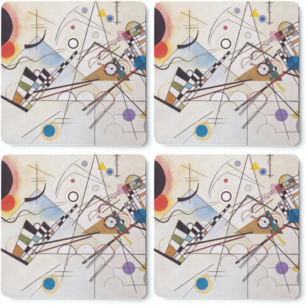 Kandinsky Composition 8 Coaster Rubber Back - Apvl