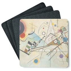 Kandinsky Composition 8 Square Rubber Backed Coasters - Set of 4