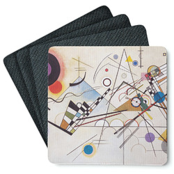 Kandinsky Composition 8 Square Rubber Backed Coasters - Set of 4