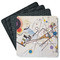 Kandinsky Composition 8 Square Rubber Backed Coasters - Set of 4