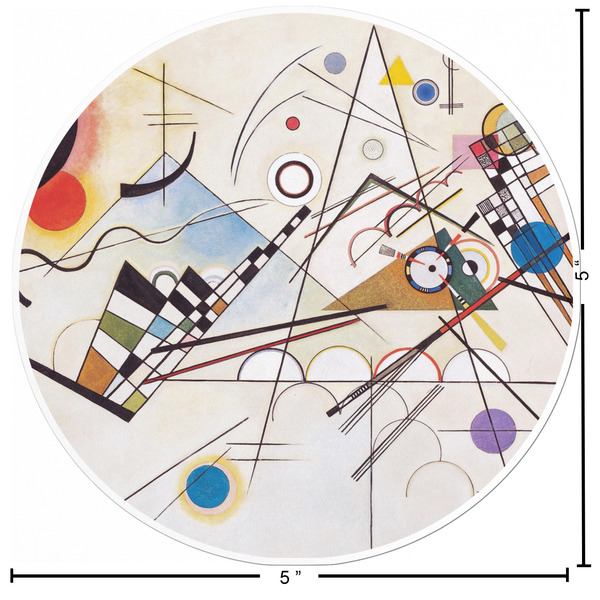 Kandinsky Composition 8 Custom Shape Iron On Patches - L - APPROVAL