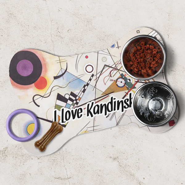 Kandinsky Composition 8 Dog Bone Shaped Mat Lifestyle