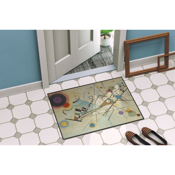Kandinsky Composition 8 Door Mat Lifestyle