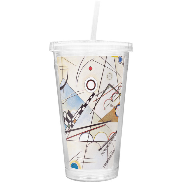 Custom Kandinsky Composition 8 Double Wall Tumbler with Straw