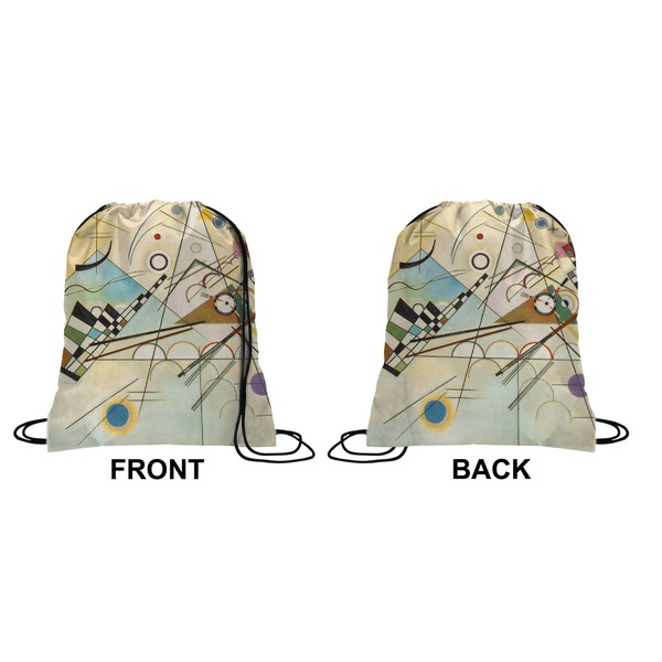 Kandinsky Composition 8 Drawstring Backpack Front & Back Medium