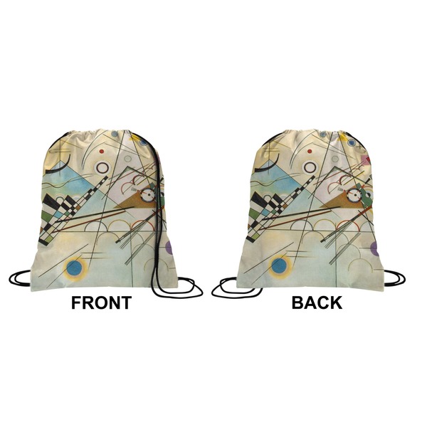 Kandinsky Composition 8 Drawstring Backpack Front & Back Small