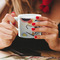 Kandinsky Composition 8 Espresso Cup - 6oz (Double Shot) LIFESTYLE (Woman hands cropped)