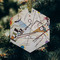 Kandinsky Composition 8 Frosted Glass Ornament - Hexagon (Lifestyle)