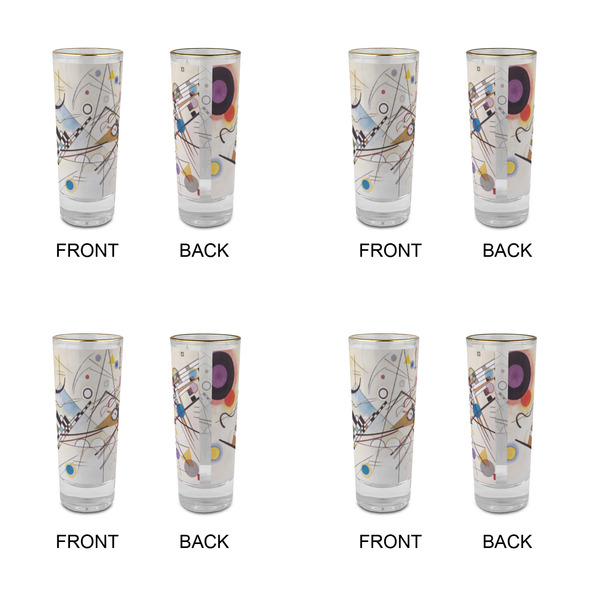 Kandinsky Composition 8 Glass Shot Glass - 2 oz - Set of 4 - APPROVAL