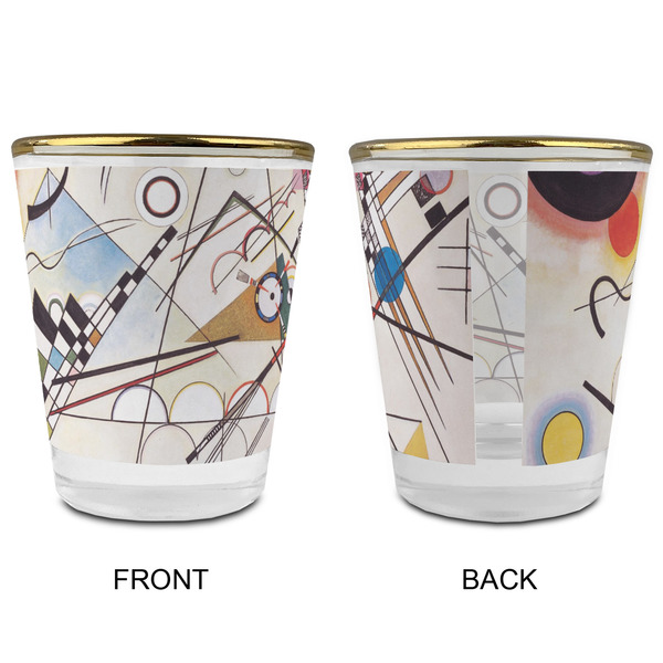 Kandinsky Composition 8 Glass Shot Glass - with gold rim - APPROVAL