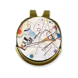 Kandinsky Composition 8 Golf Ball Marker - Hat Clip - Gold