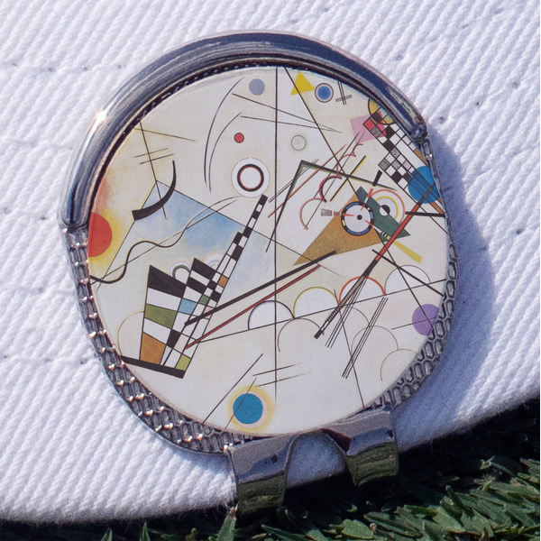 Custom Kandinsky Composition 8 Golf Ball Marker - Hat Clip