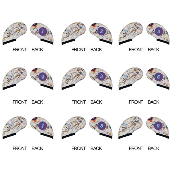 Kandinsky Composition 8 Golf Club Covers - APPROVAL (set of 9)