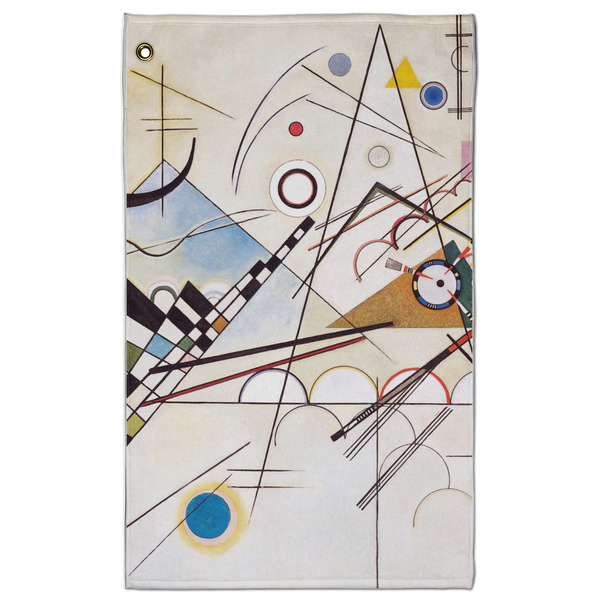 Custom Kandinsky Composition 8 Golf Towel - Poly-Cotton Blend - Large